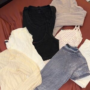 Brandy Melville top 9 bundle (sorry for the wrinkles)